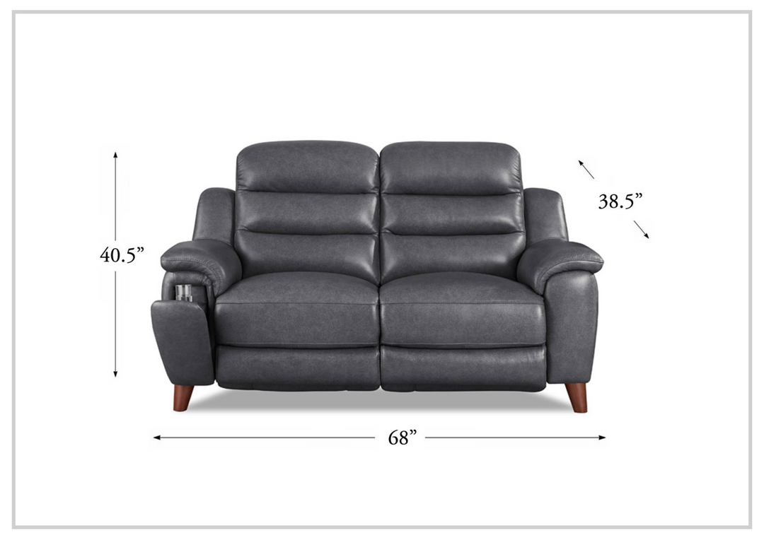 Hydeline Dream Top Grain Leather Zero Gravity Reclining Sofa with Power Headrest