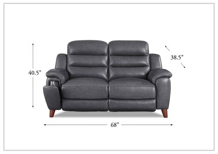 Hydeline Dream Top Grain Leather Zero Gravity Reclining Sofa with Power Headrest