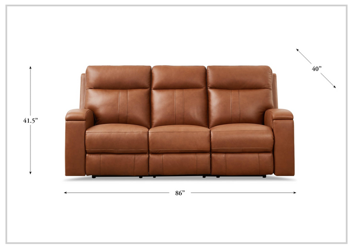 Hydeline Venice 3-Seater Brown Leather Zero Gravity Power Reclining Sofa