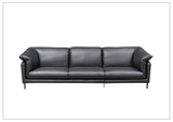 Klaussner Dolce  Leather 3-Seater Stationary Sofa in Black