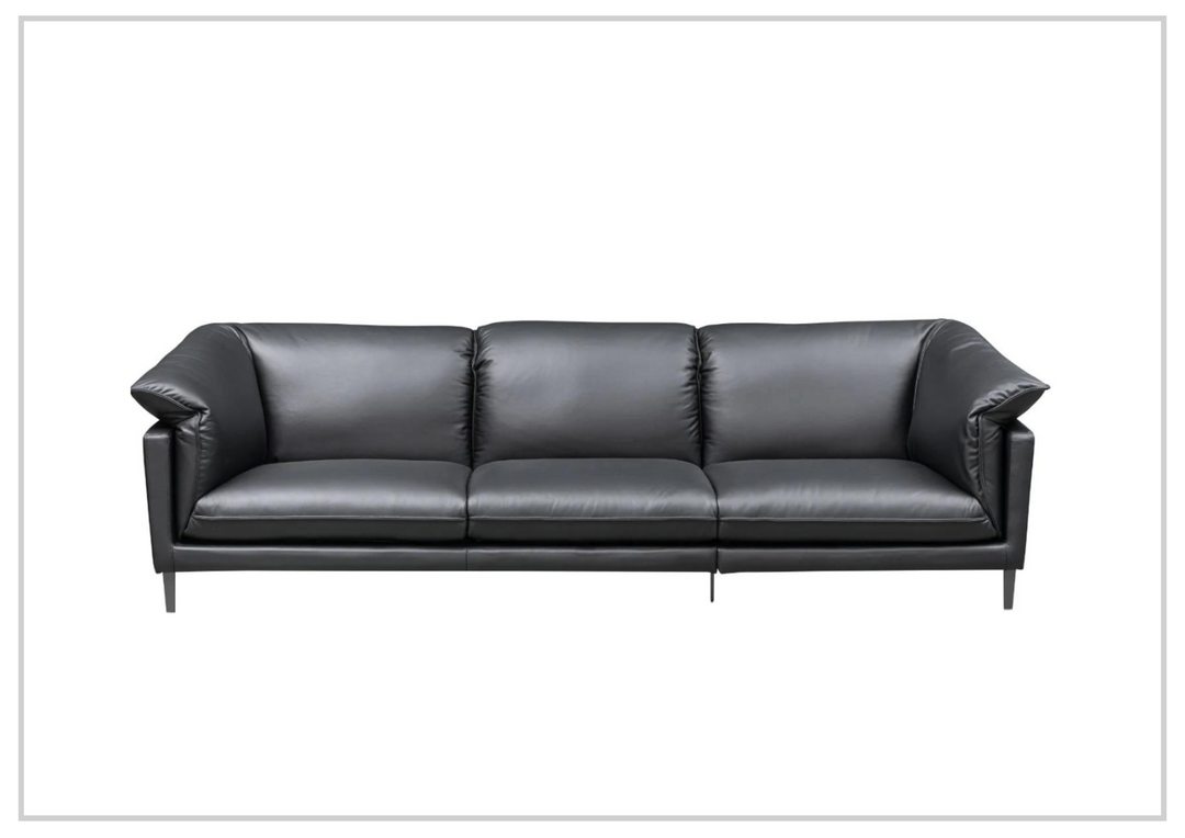 Klaussner Dolce  Leather 3-Seater Stationary Sofa in Black