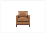 Gio Italia Harper Leather Chair in Tan Color-SOFABED