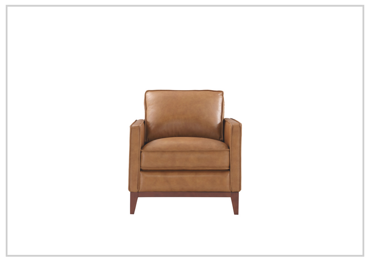 Gio Italia Harper Leather Chair in Tan Color-SOFABED