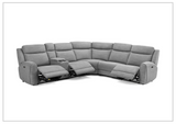 Gio Italia Wonder 6 Piece Sectional Recliner Sofa In Leather and Fabric Option-SOFABED