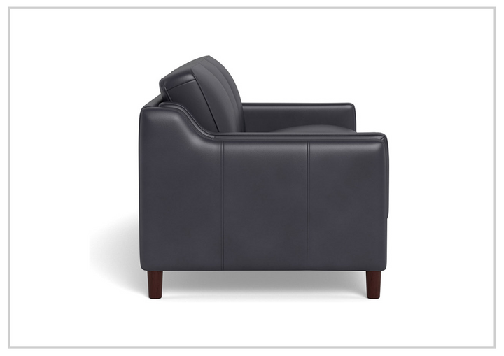 Hydeline Bella Stationary Leather Loveseat with Track Arms-Sofabed