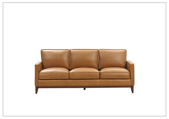 Gio Italia Harper Leather 3-Seater Sofa with Track Arms-SOFABED