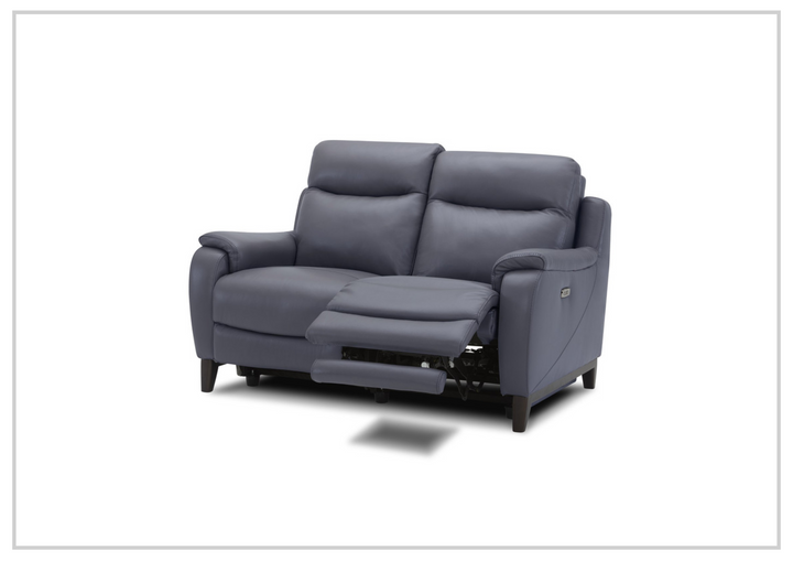 Gio Italia Leonard Leather Loveseat with Two Power Recliners and USB Port-SOFABED