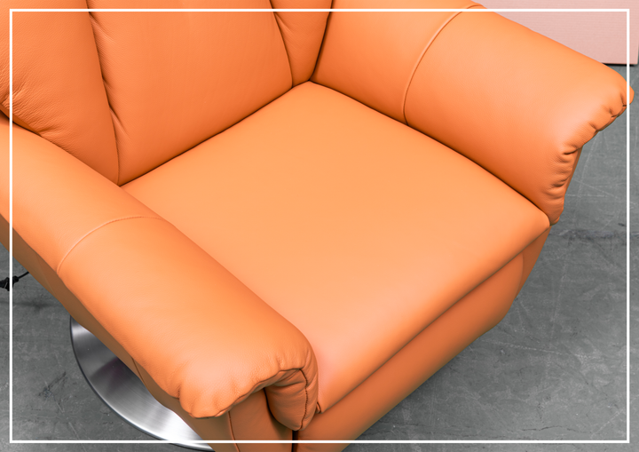 Klaussner Alessandro Leather Double Power Swivel Recliner Chair