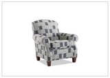 Klaussner Marie Fabric Accent Chair With Rolled Arms