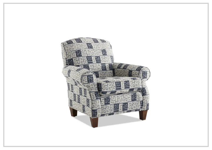 Klaussner Marie Fabric Accent Chair With Rolled Arms