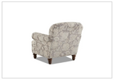 Klaussner Barnum Traditional Fabric Accent Chair with Rolled Arms