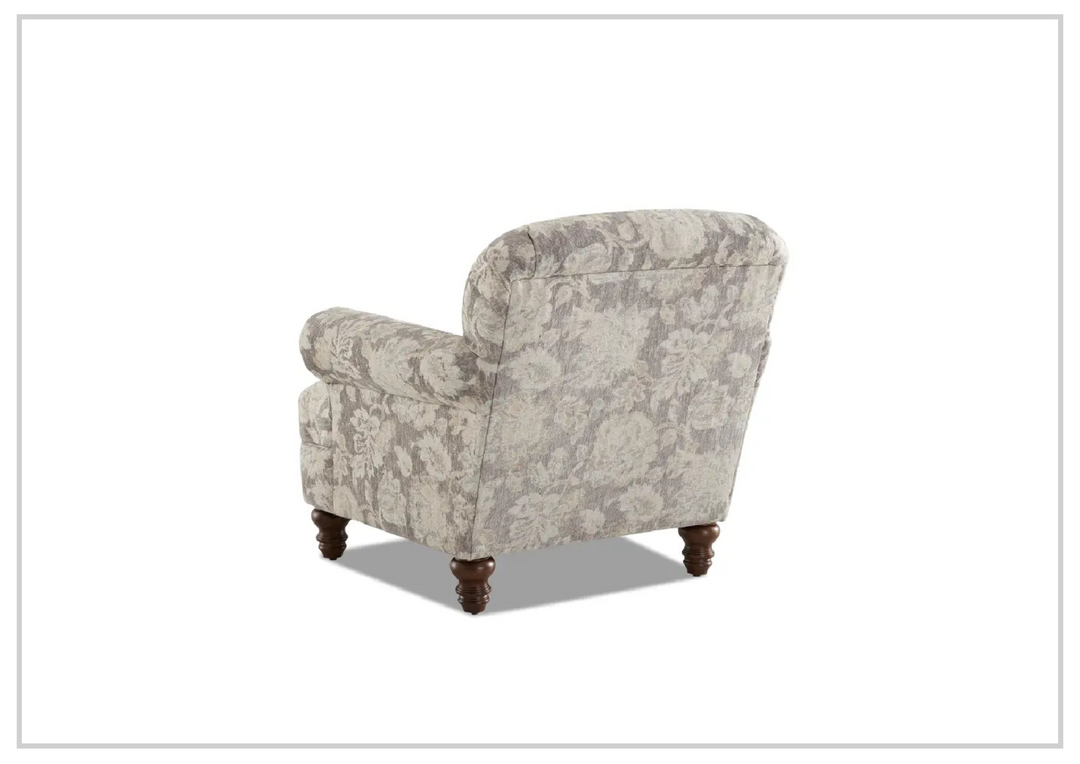 Klaussner Barnum Traditional Fabric Accent Chair with Rolled Arms