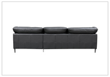 Klaussner Dolce  Leather 3-Seater Stationary Sofa in Black