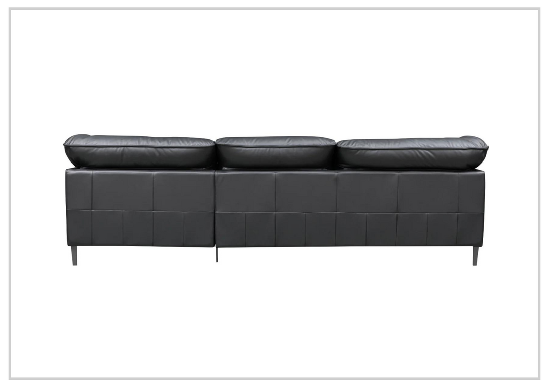 Klaussner Dolce  Leather 3-Seater Stationary Sofa in Black