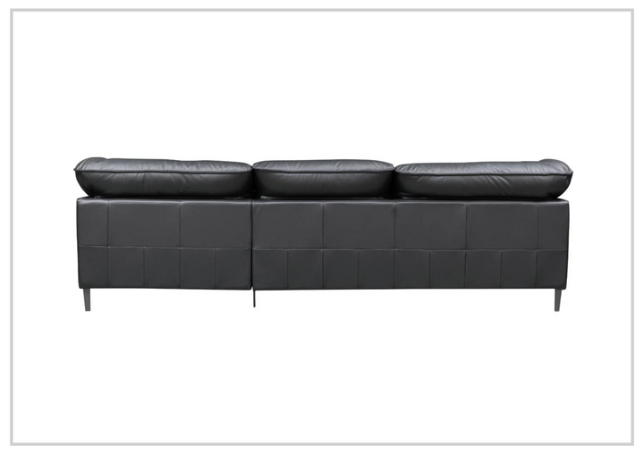 Klaussner Dolce  Leather 3-Seater Stationary Sofa in Black