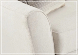 Klaussner Linville Cream Fabric Living Room Set (Sofa + Loveseat)