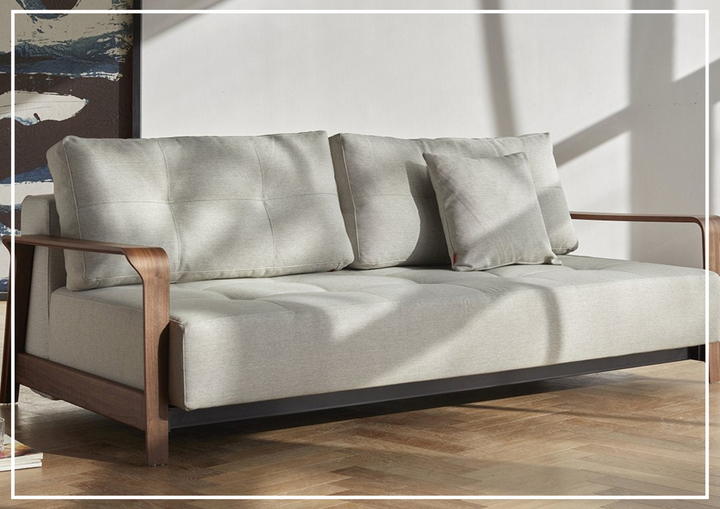 Innovation Living Ran Deluxe Excess Lounger Fabric Sofa-SOFABED