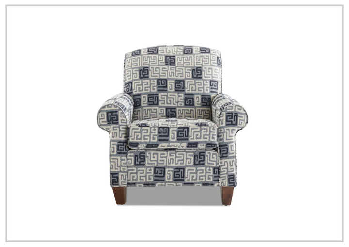 Klaussner Marie Fabric Accent Chair With Rolled Arms