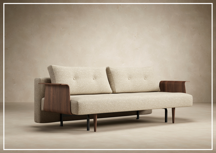 Innovation Living Recast Dark Styletto 2-Seater Fabric Sleeper Sofa-SOFABED