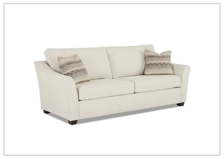Klaussner Linville Cream Fabric Living Room Set (Sofa + Loveseat)