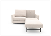 Nova Queen Fabric Sleeper Sofa With Wood and Chrome Legs -sofabed