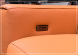 Klaussner Alessandro 3-Seater Leather Power Recliner Sofa with Extended Footrest
