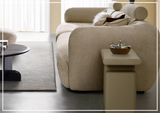 Klaussner Accordis Perry Stationary Fabric Sofa With Curved Arm