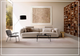 Klaussner Accordis Perry Stationary Fabric Sofa With Curved Arm