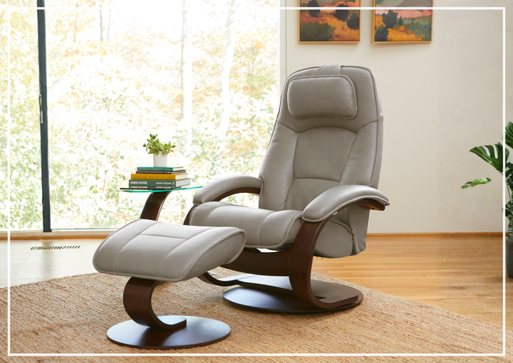 Fjords Admiral C Recliner Chair with Foot Stool and Swivel Base