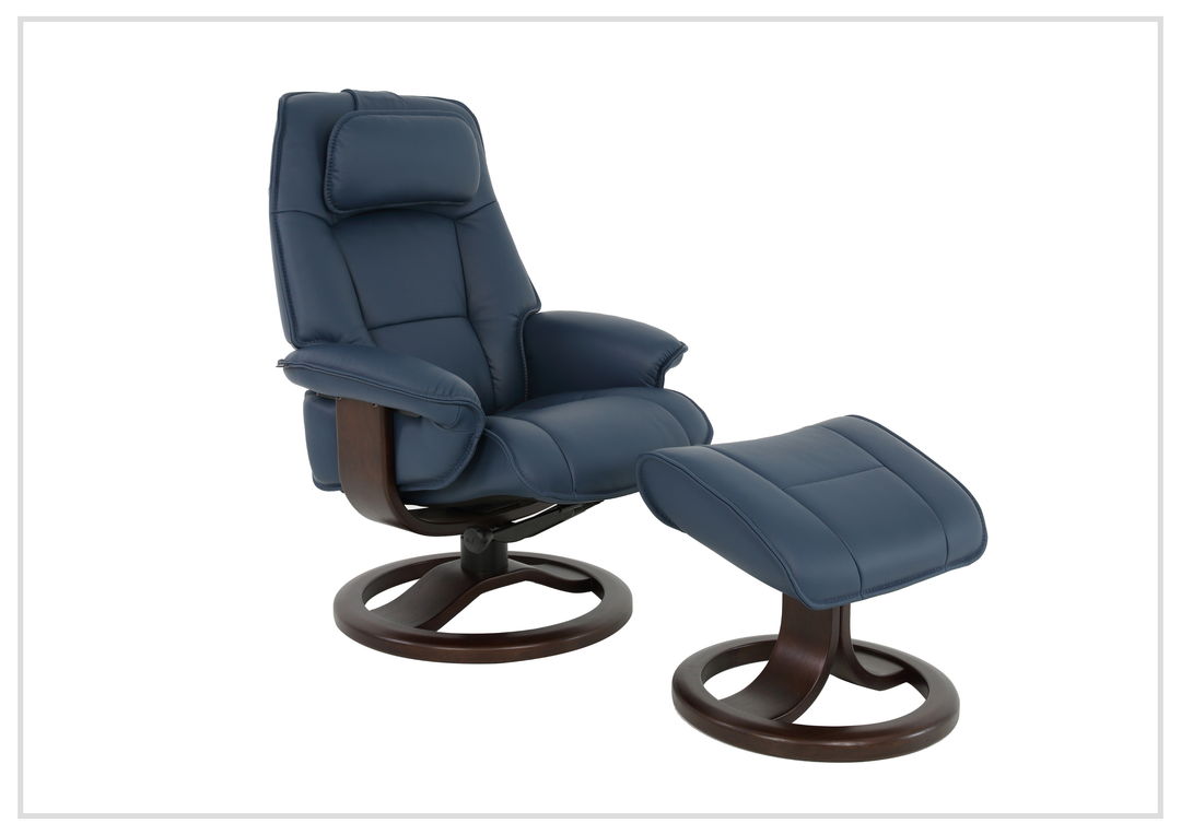 Fjords Admiral R Recliner Chair with Foot Stool and Swivel Base