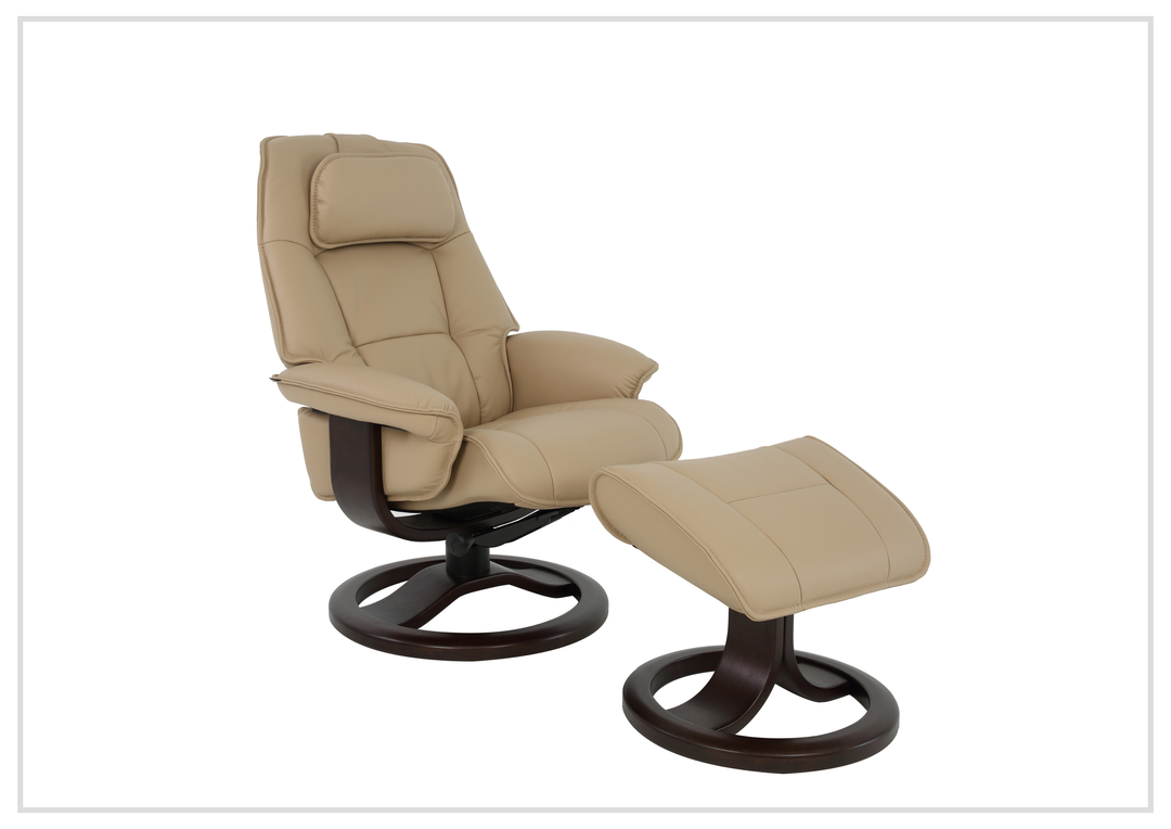 Fjords Admiral R Recliner Chair with Foot Stool and Swivel Base