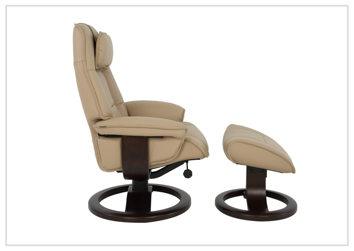 Fjords Admiral R Recliner Chair with Foot Stool and Swivel Base