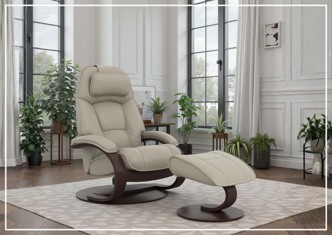 Fjords Admiral C Recliner Chair with Foot Stool and Swivel Base