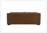 Kathy Ireland Alaves 3-Seater Brown Leather Sleeper Sofa (Queen Size)-SOFABED
