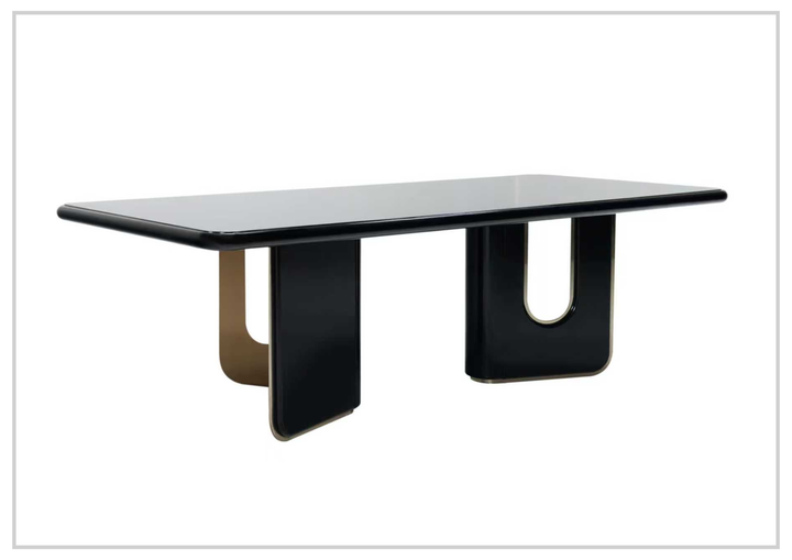 Klaussner Alessio Wooden Dining Table In Black - SOFABED