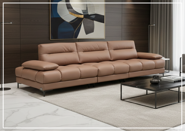 Klaussner Altavion Leather Deep Seat Comfort 3-Seater Sofa