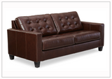 Altonia Leather Button-Tufted 2-Seater Sofa (Queen Size)