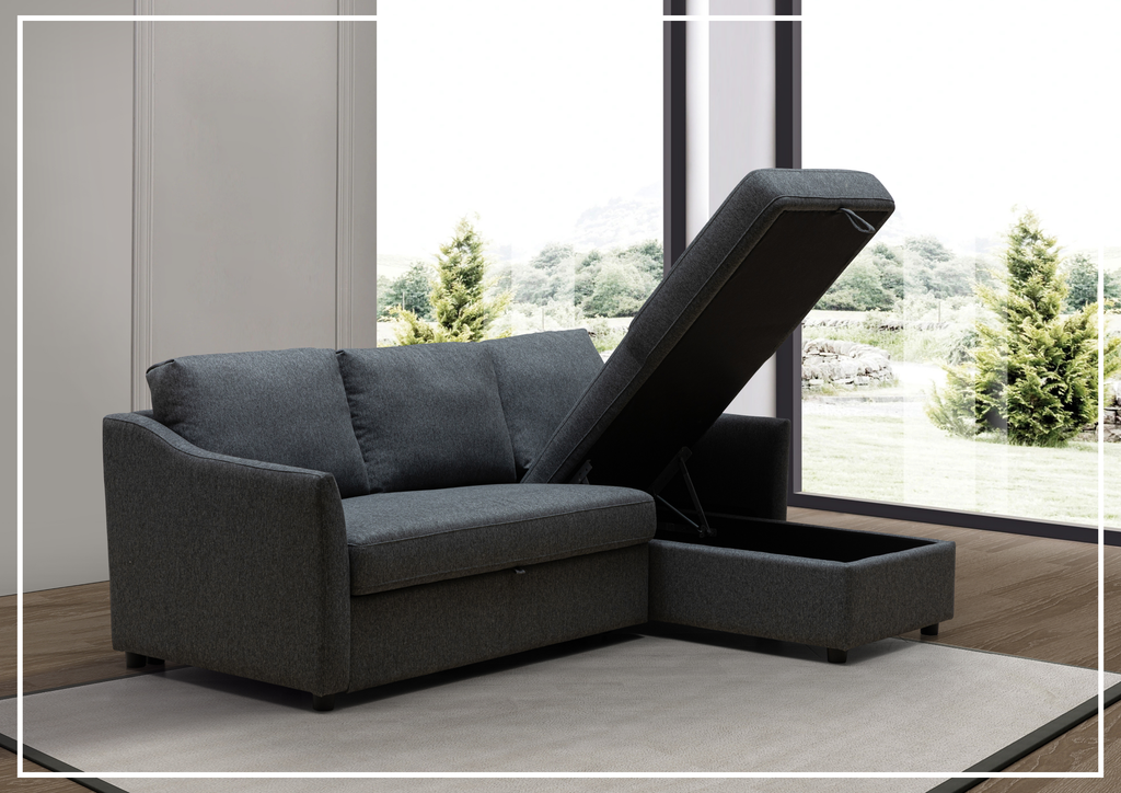 Gio Italia Merax L-Shaped Full XL Sectional Sleeper Sofa w/ Storage Chaise