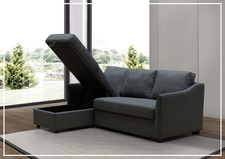 Gio Italia Merax L-Shaped Full XL Sectional Sleeper Sofa w/ Storage Chaise-Sofabed