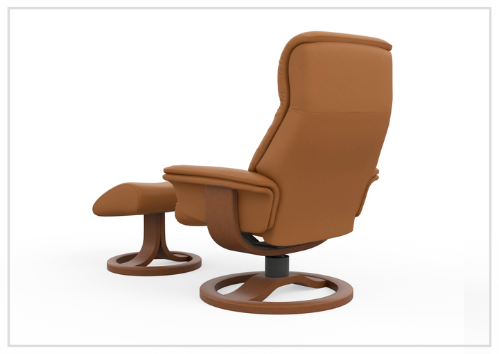 Fjords Anne R Swivel Recliner Chair with Ergonomic Foot Stool-Sofa Bed
