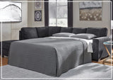 Gio Italia Aster Fabric Full Size Sleeper Sectional With Chaise