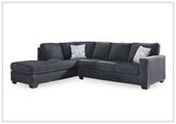 Gio Italia Aster Fabric Full Size Sleeper Sectional With Chaise