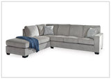 Gio Italia Aster Fabric Full Size Sleeper Sectional With Chaise