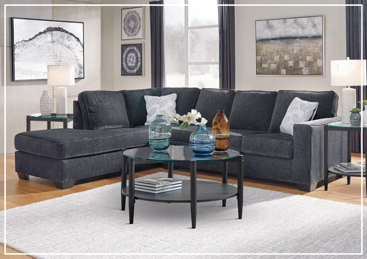 Gio Italia Aster Fabric Full Size Sleeper Sectional With Chaise
