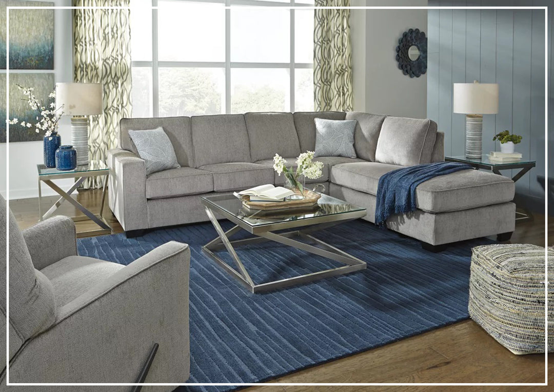 Gio Italia Aster Fabric Full Size Sleeper Sectional With Chaise