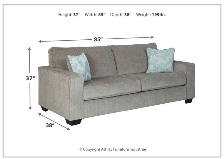 Aster Queen Size Fabric Sofa Sleeper In Light and Dark Color Options