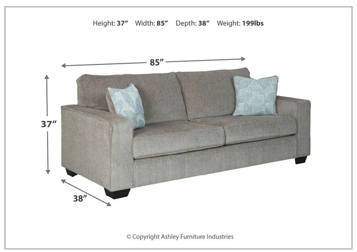 Gio Italia Aster Queen Size Fabric Sofa Sleeper In Light and Dark Color Options