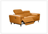 Gio Italia Aura Leather Sofa and Loveseat Power Recliner- SOFABED