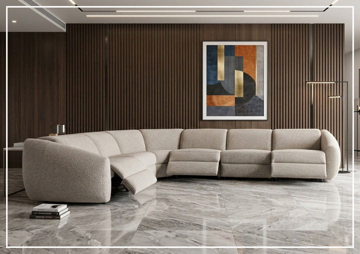 Bernhardt Avignon Fabric Motion Sectional Sofa With Power Headrest