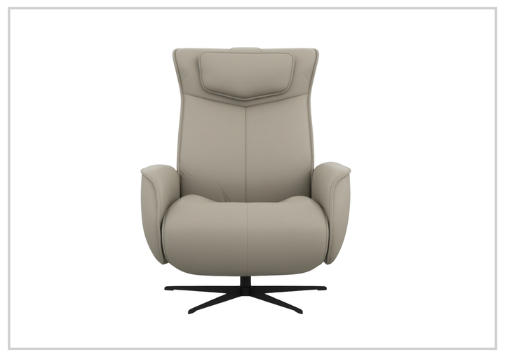 Fjords Axel Leather Power Recliner Chair with Swivel Glider Base-Sofa Bed